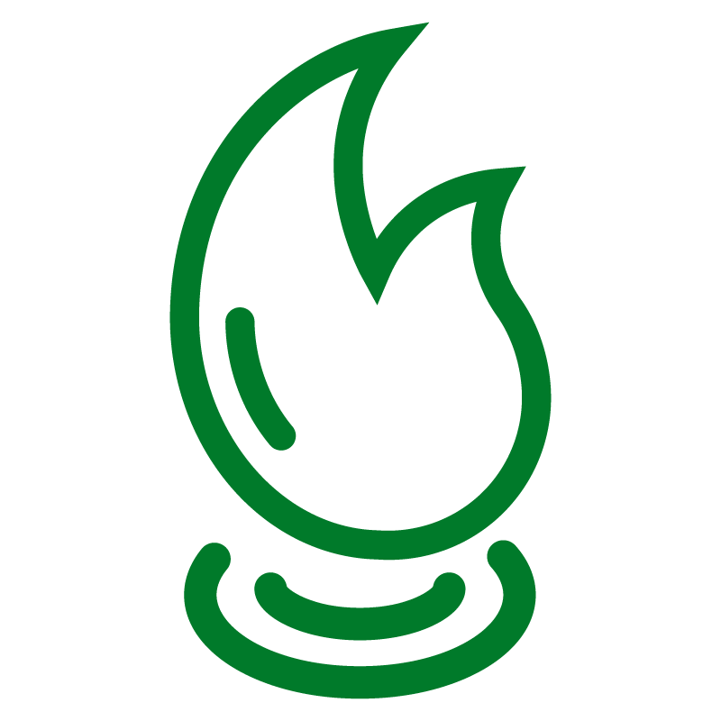 Ícono llama de gas