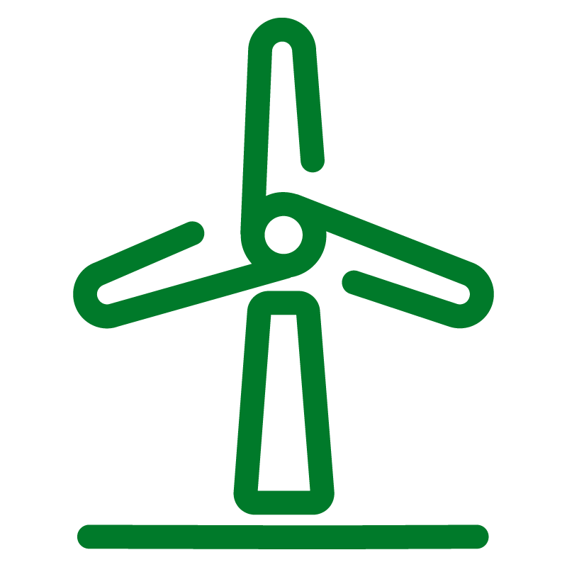 ícono de hélice generadora de energía eólica