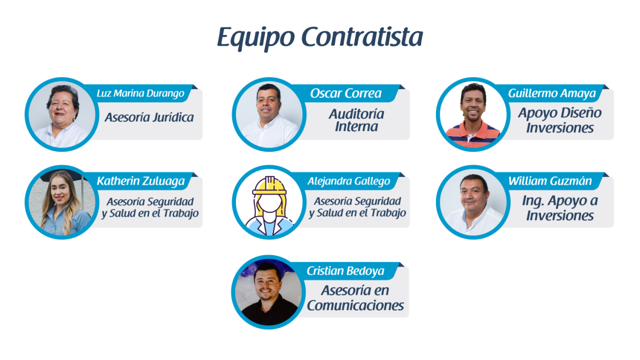 Equipo contratista Aguas del Oriente