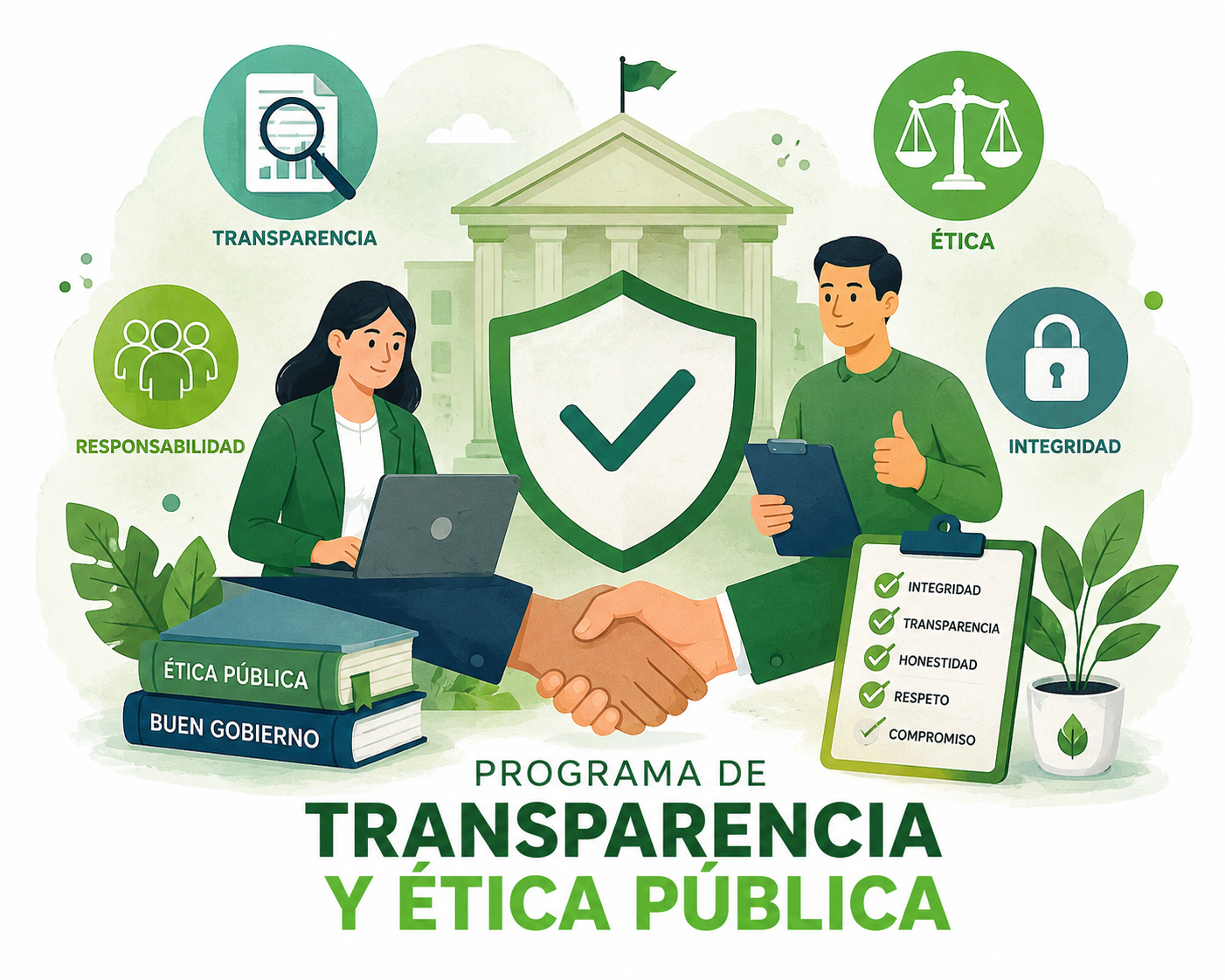 Imagen grafica sobre transparencia y ética pública