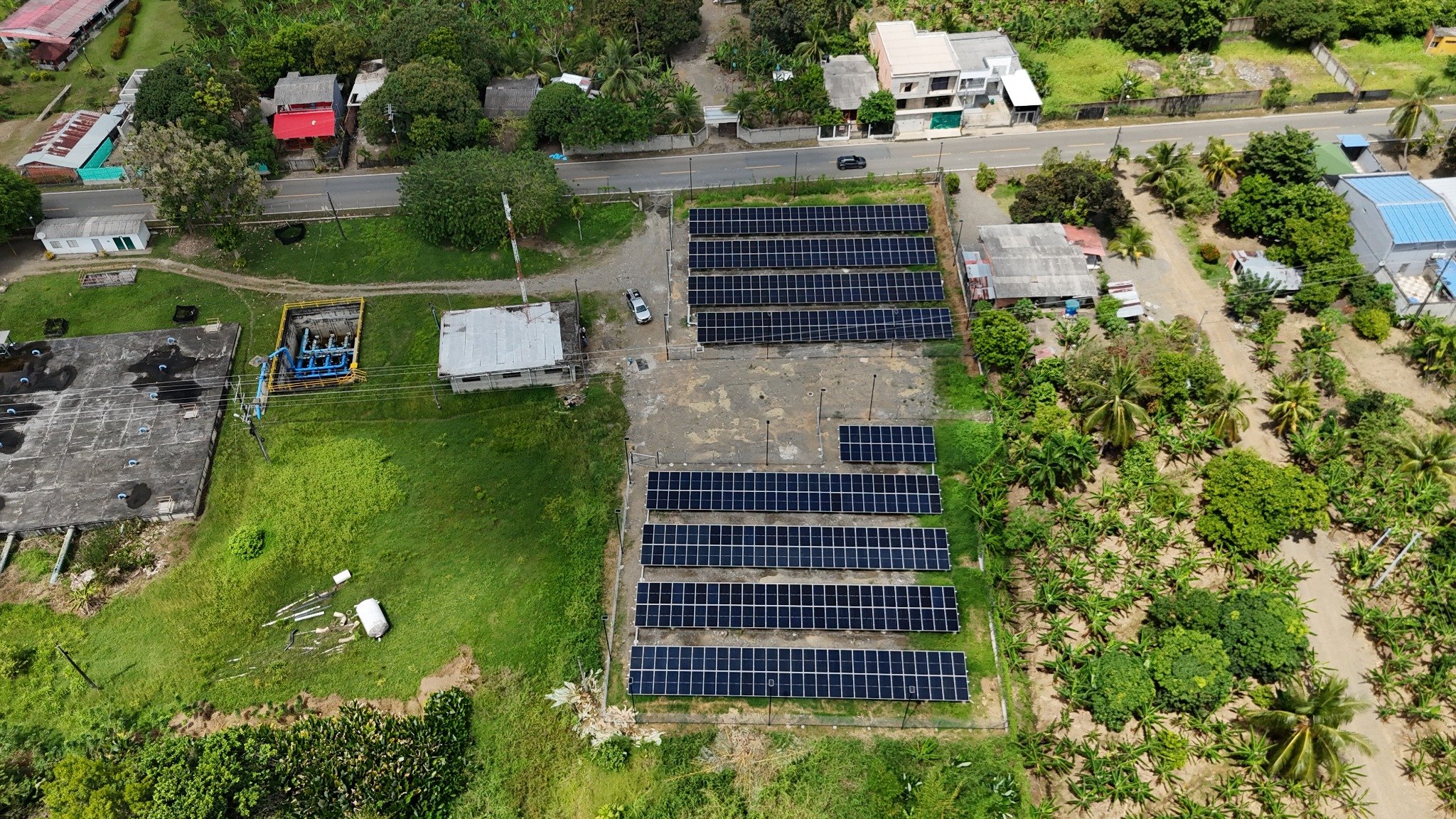 Panel en planta de agua