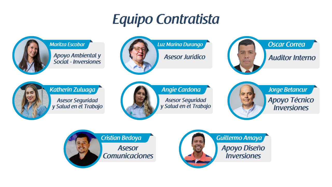 Equipo contratista Aguas del Oriente