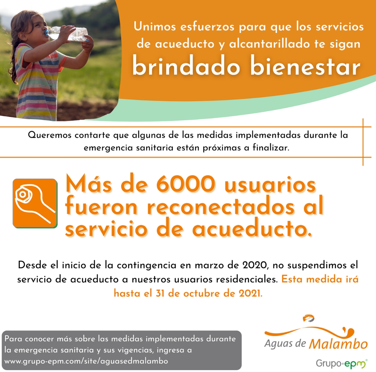 Unimos esfuerzos para que los servicios de acueducto y alcantarillado sigan brindando bienestar  