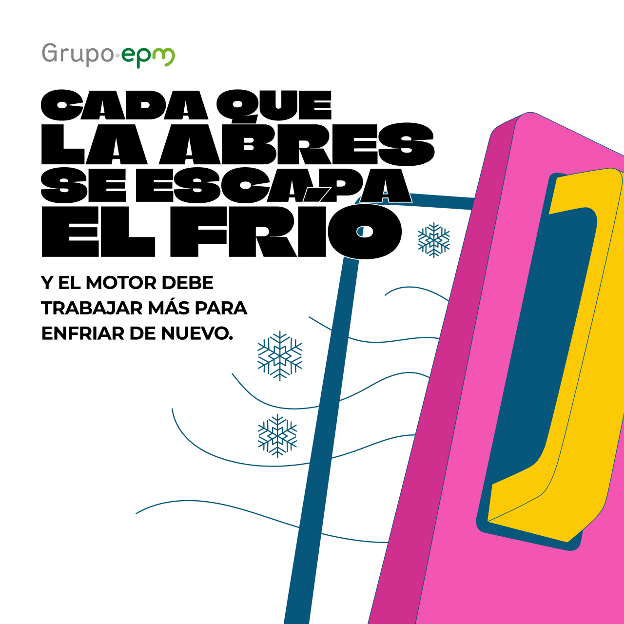 Cada que abres se escapa el frío y el motor debe trabajar más para enfriar de nuevo